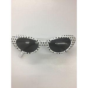 50's White / Black Spots Novelty Glasses
